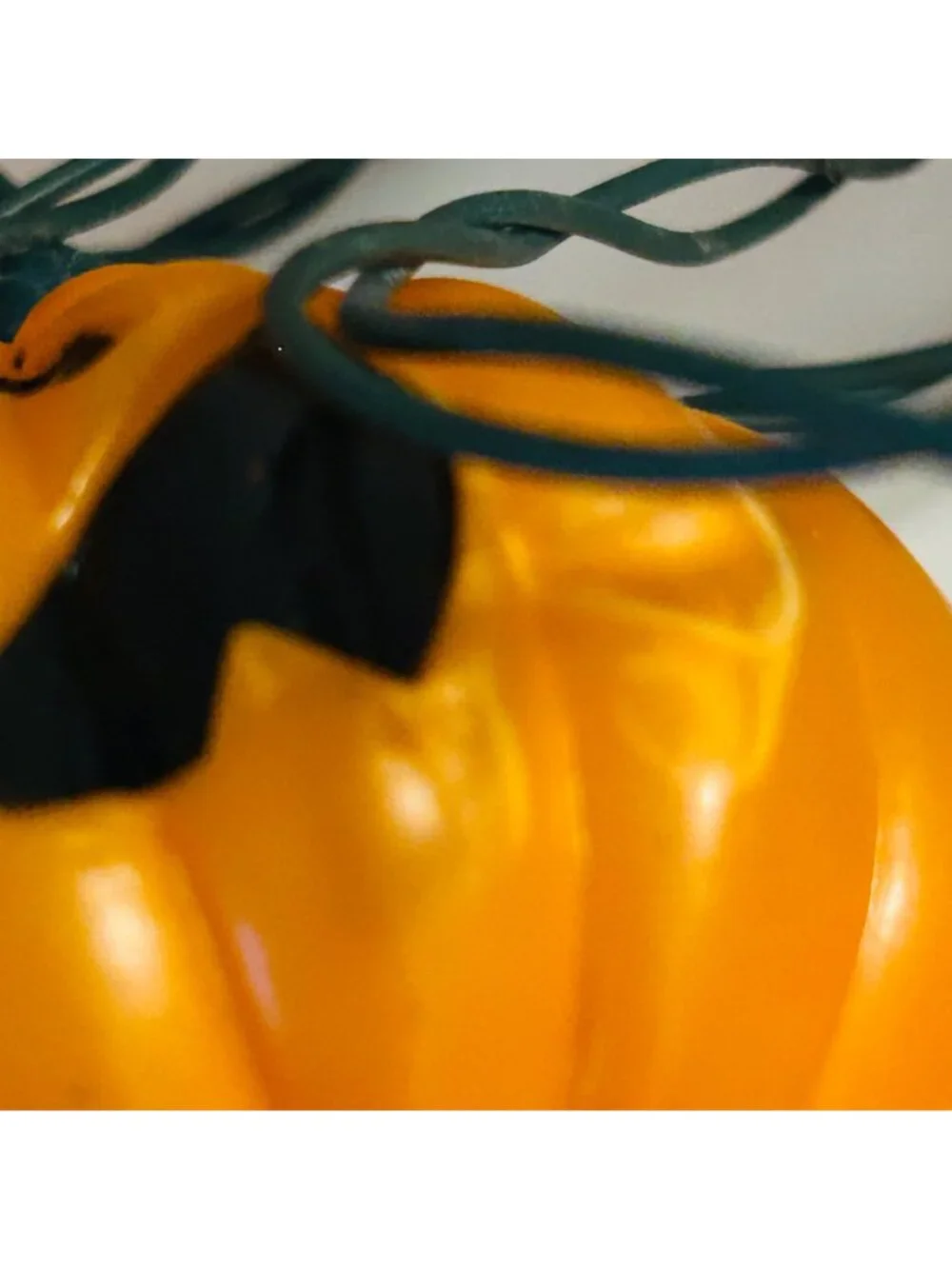 Vintage Halloween Pumpkin Lights Blowmold Jack O Lantern Glow 11 Ft End-to-End